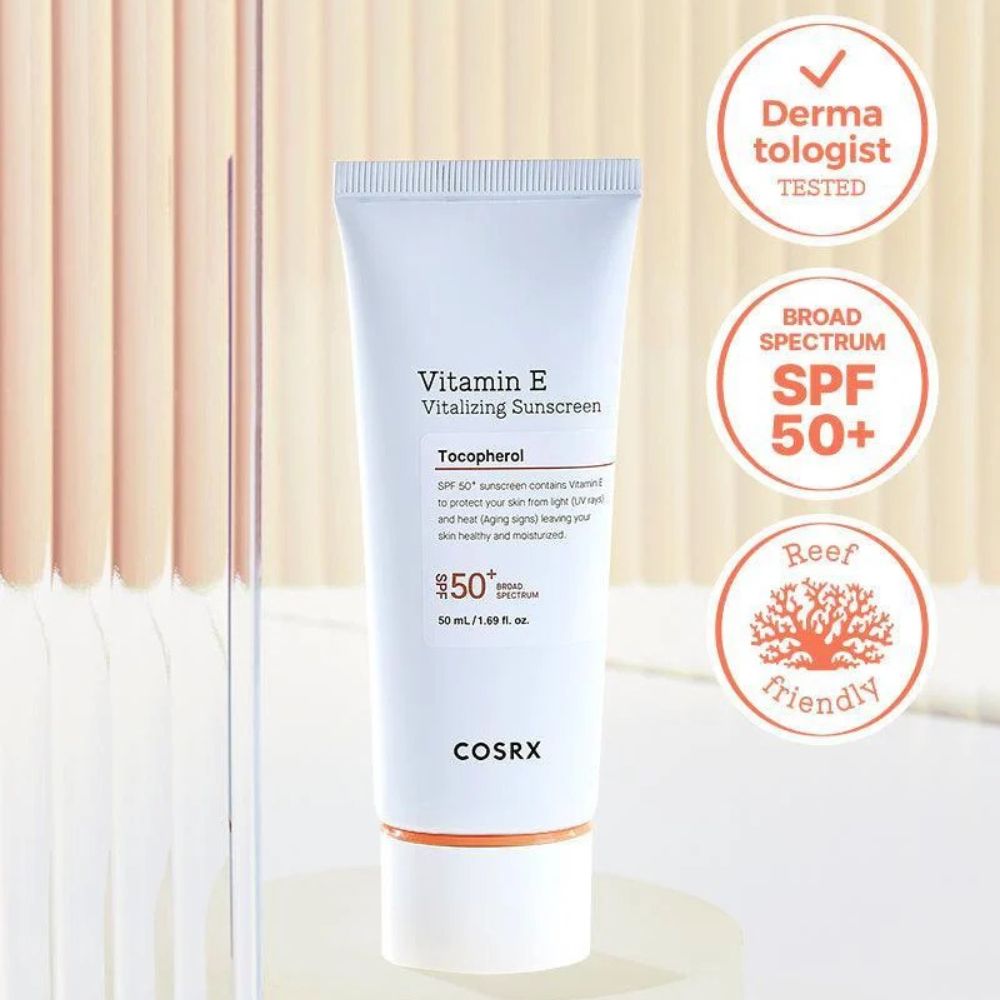 cosrx vitamin e vitalizing sunscreen tocopherol 50 spf 50ml - 2