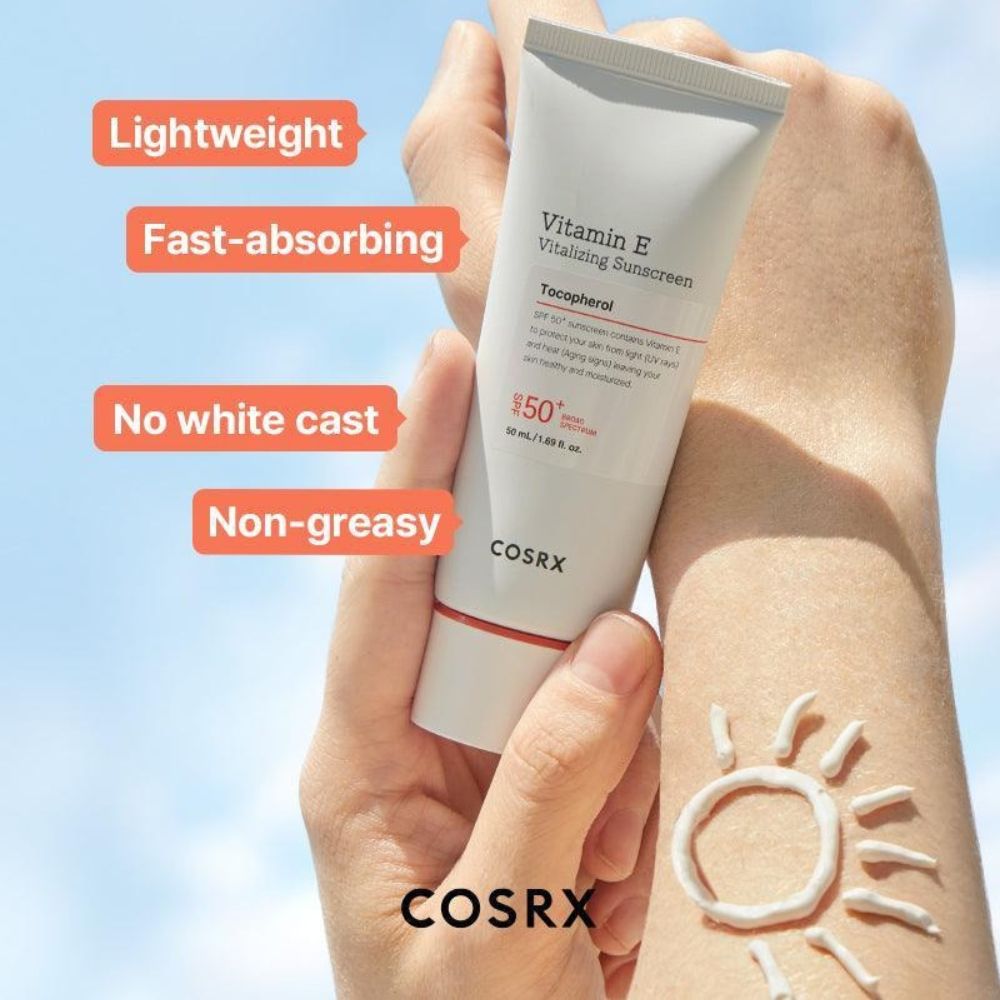 cosrx vitamin e vitalizing sunscreen tocopherol 50 spf 50ml - 3