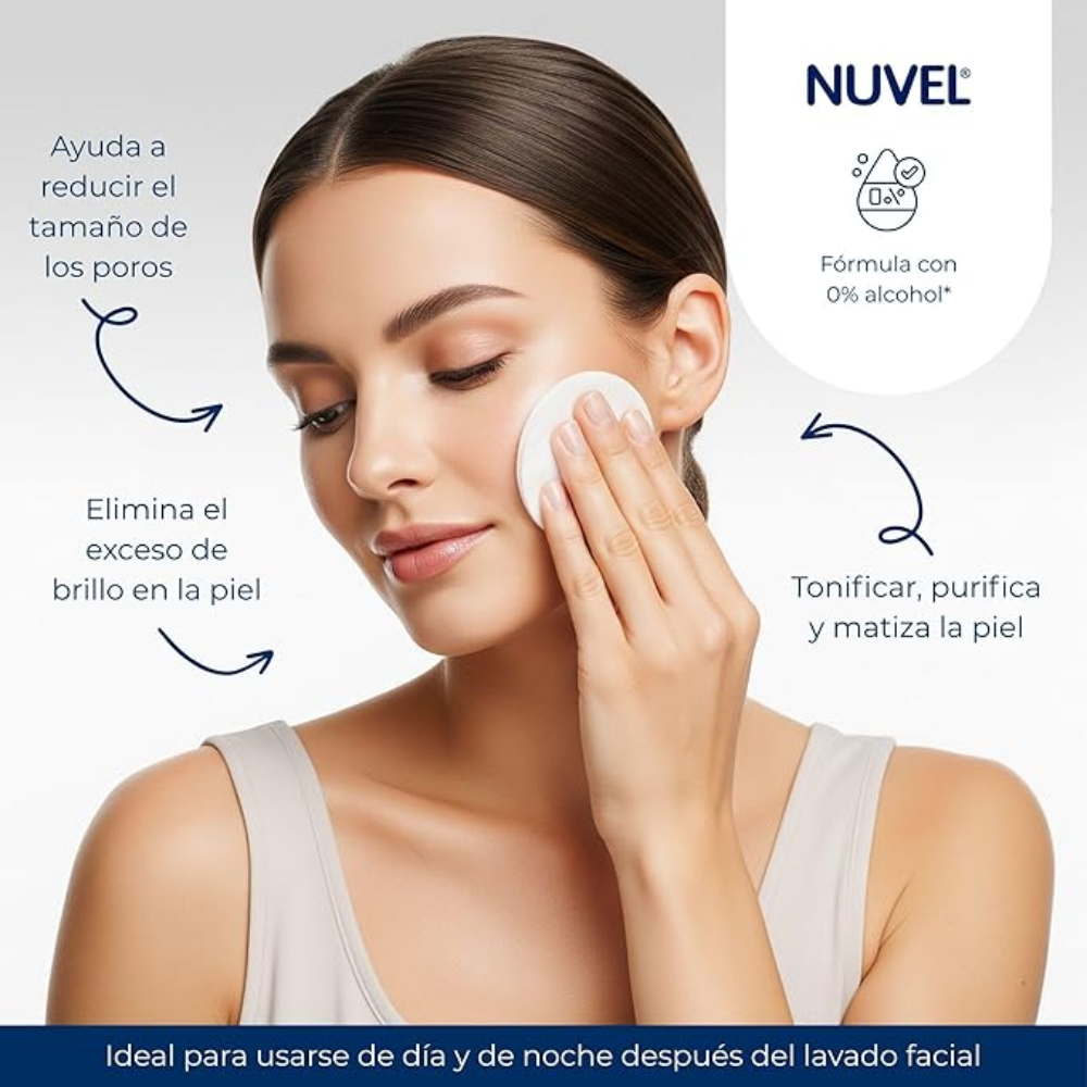 nuvel tónico facial astringente para piel mixta a grasa 235m - 2