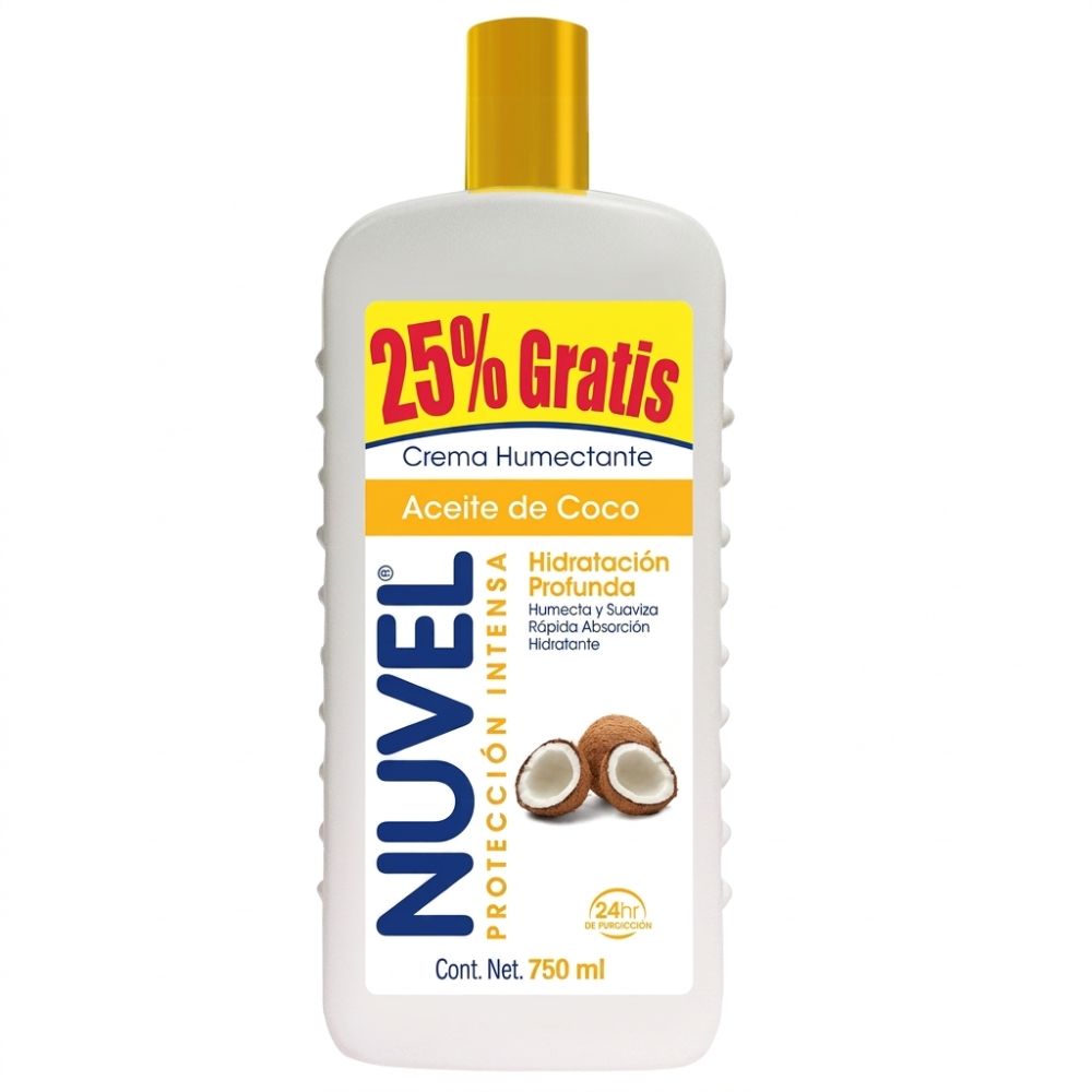 [721713] Nuvel Crema Corporal Proteccion Intensa Aceite De Coco "Hidratación Profunda" 750ml