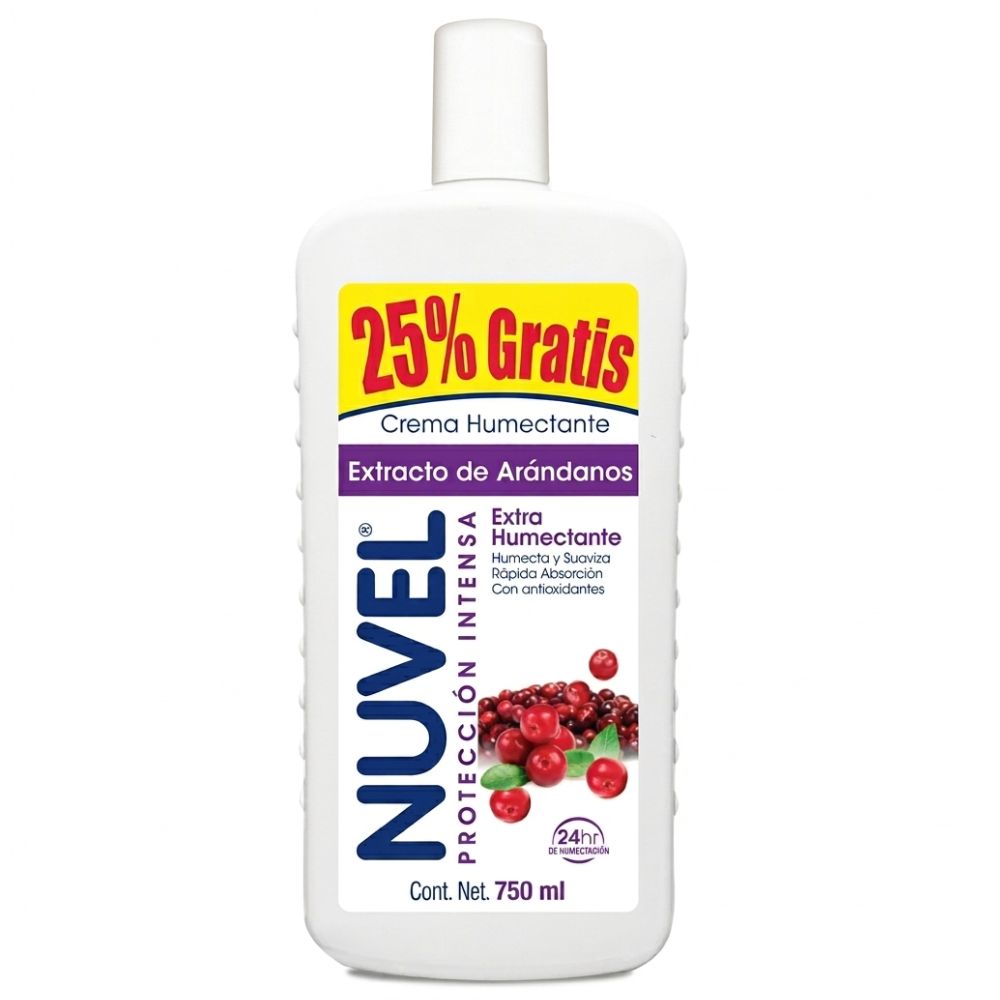 [721706] Nuvel Crema Corporal Proteccion Intensa Extracto De Arandanos "Extra Humectante" 750ml