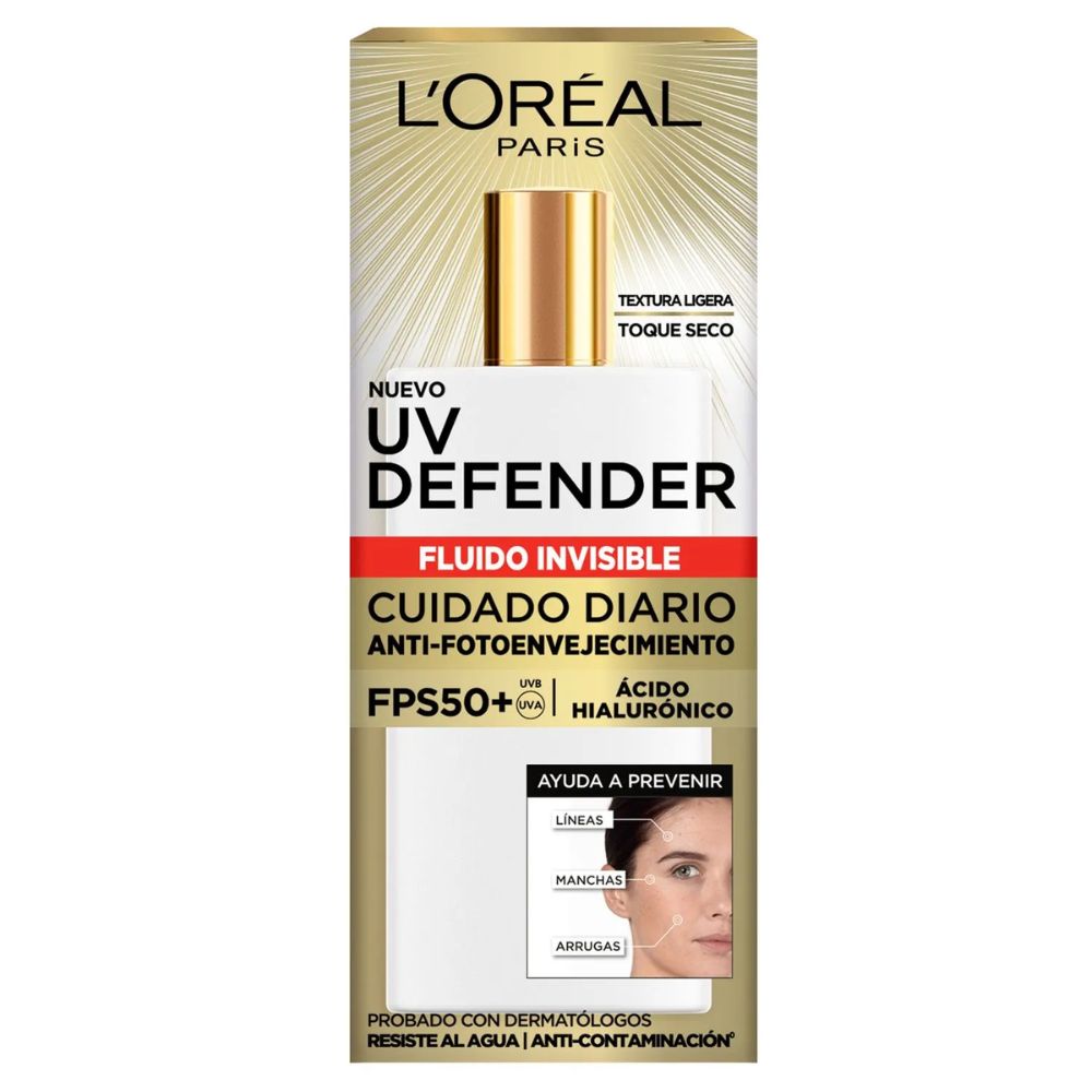 [H2460602] Loreal UV Defender Protector Solar SPF50 Diario Fluido Invisible 40gr
