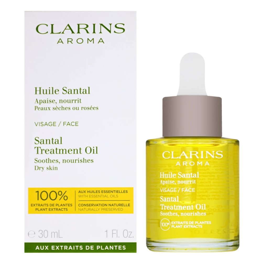 [clarinsaroma] Clarins Aroma Santal Treatment Oil Soothes Nourishes Dry Skin 30ml