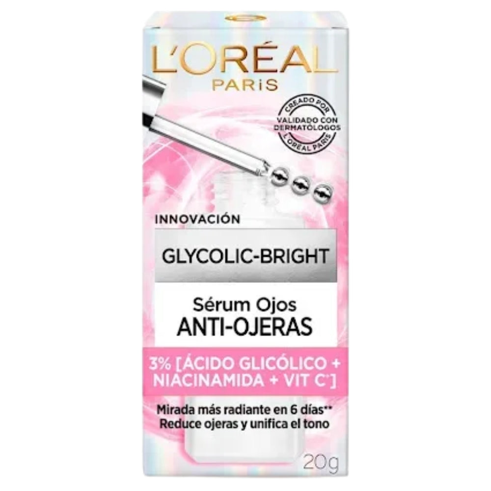 [H5792700] Loreal Paris Serum Ojos Antiojeras Glicolic Bright 20gr