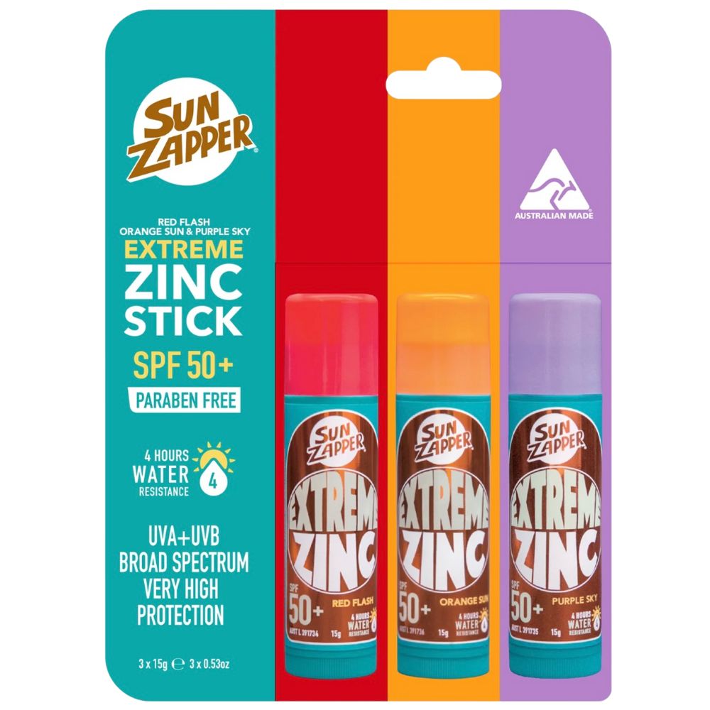 Protector Solar Sun Zapper Extreme Zinc Unicorn Pack 15gr x 3 Und