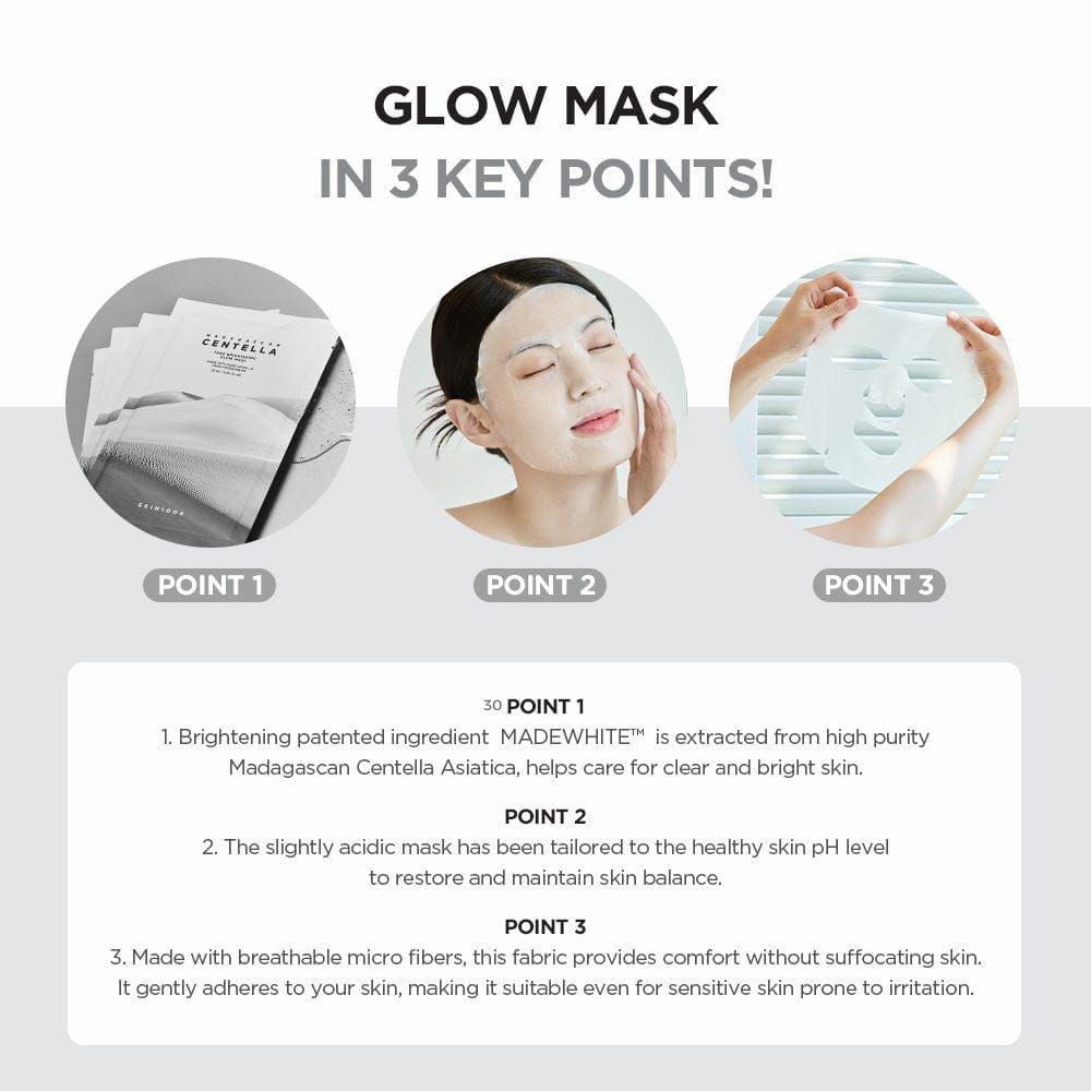 skin1004 madagascar centella tone brightening glow mask 25ml - 3