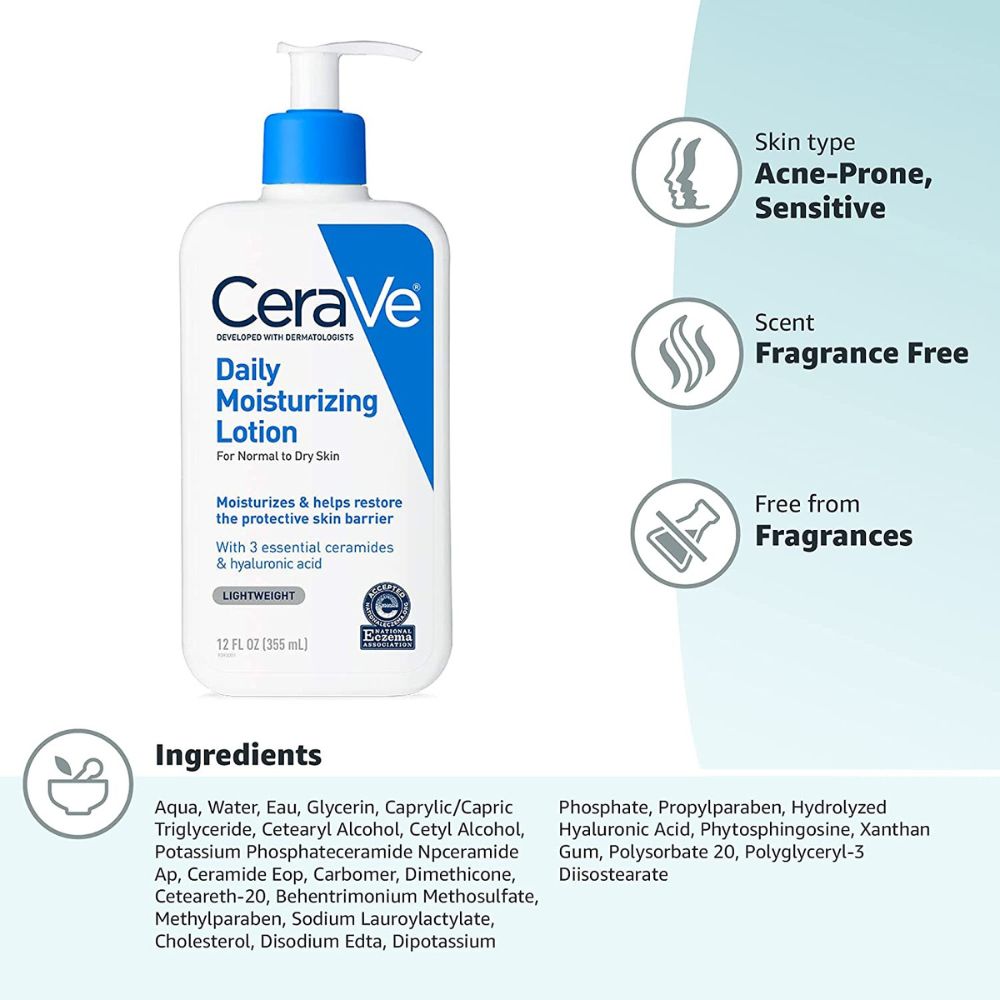 cerave locion humectante daily 355ml - 2