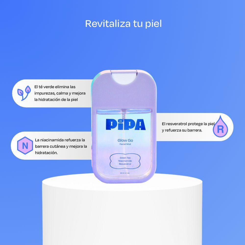 pipa skincare glow go facial mist 50ml - 2