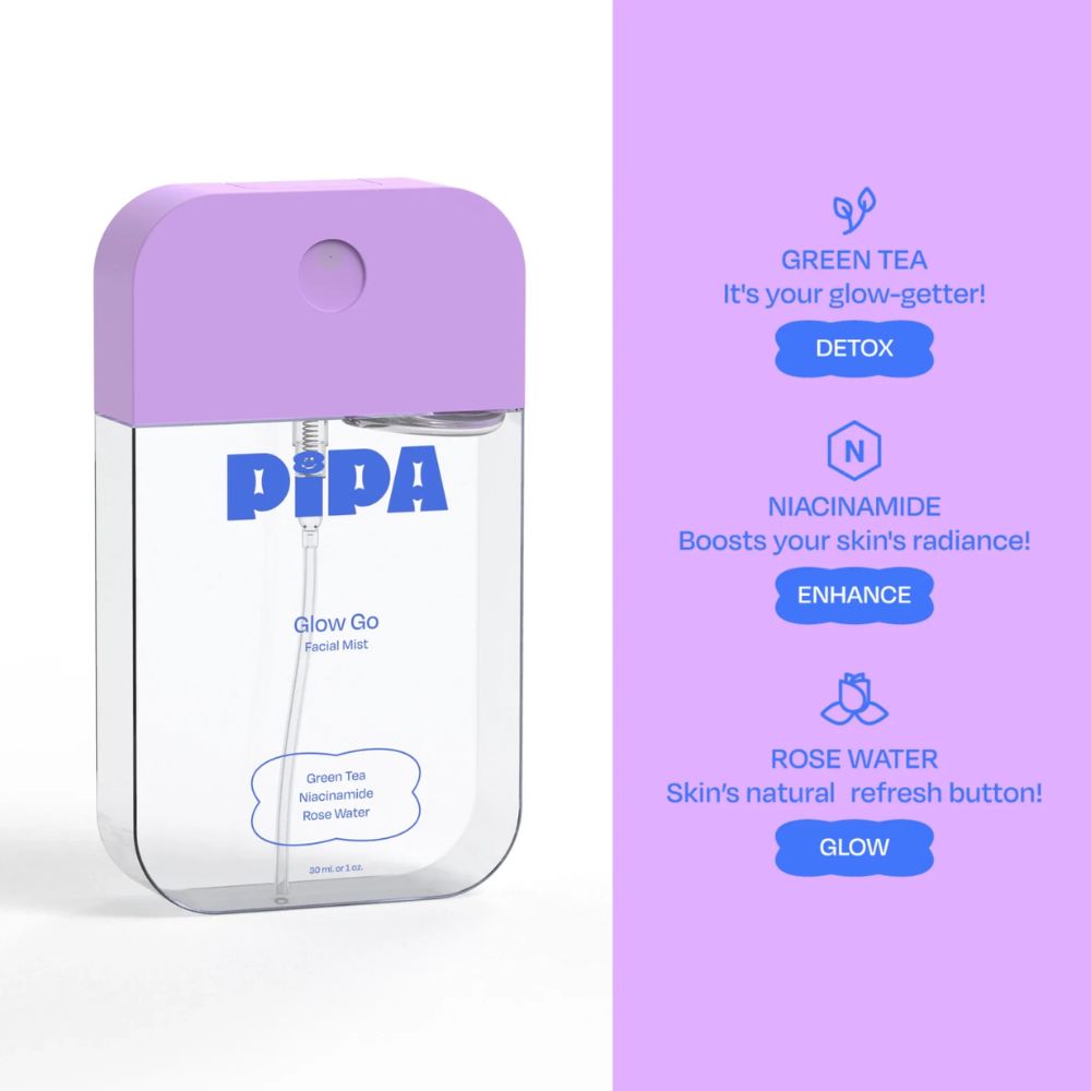 pipa skincare glow go facial mist 50ml - 3