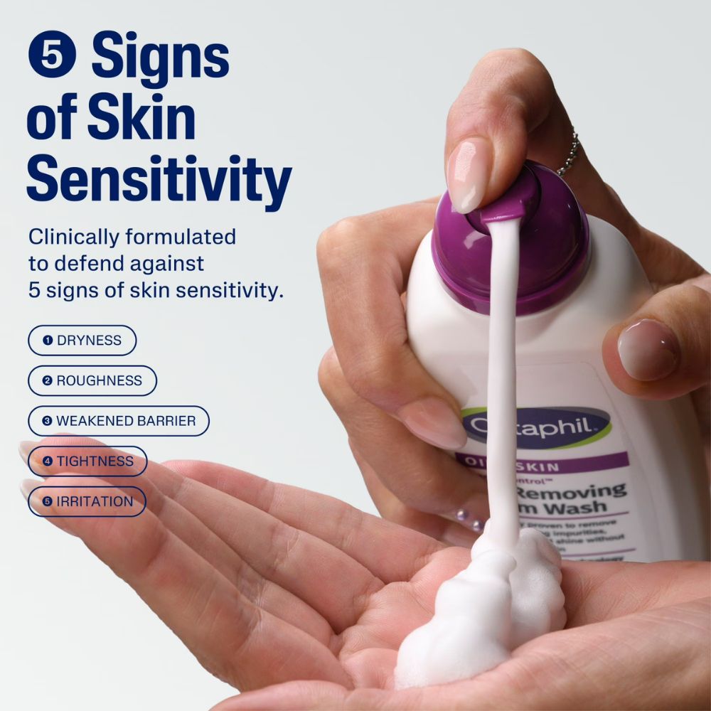 cetaphil derma control oil removing foam wash 237ml - 3