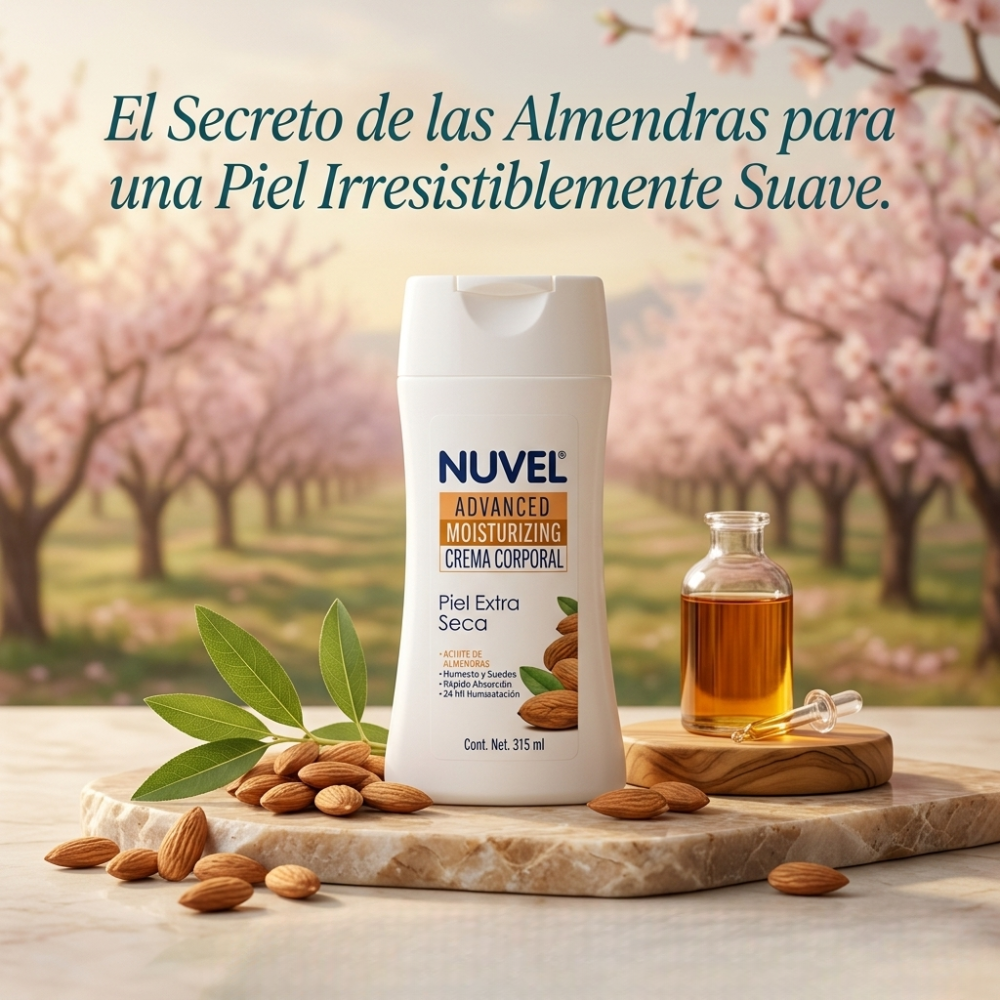 nuvel advanced moisturizing crema corporal aceite de almendr - 2