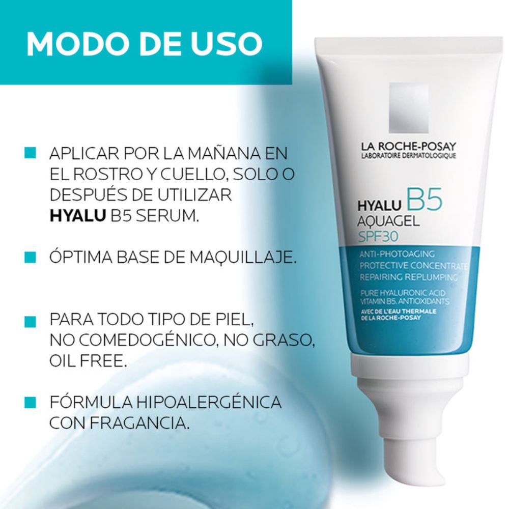 la roche-posay aguagel b5 antiedad spf30 50ml - 5