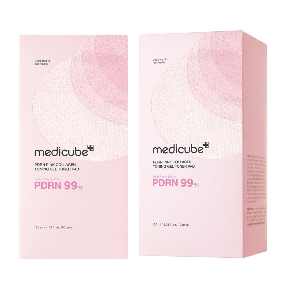 medicube pdrn pink collagen toning gel toner pad 120ml - 2