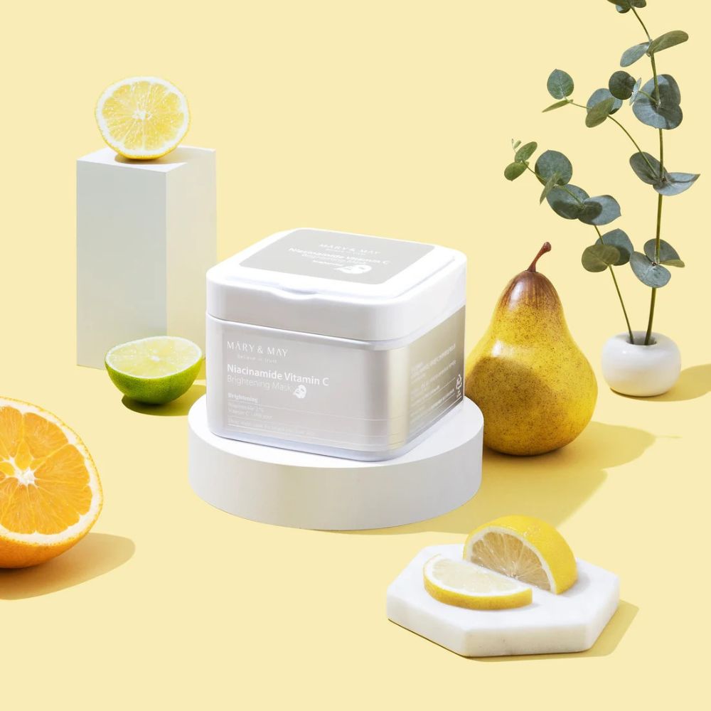 mary & may niacinamide vitamin c brightening mask 400gr - 3