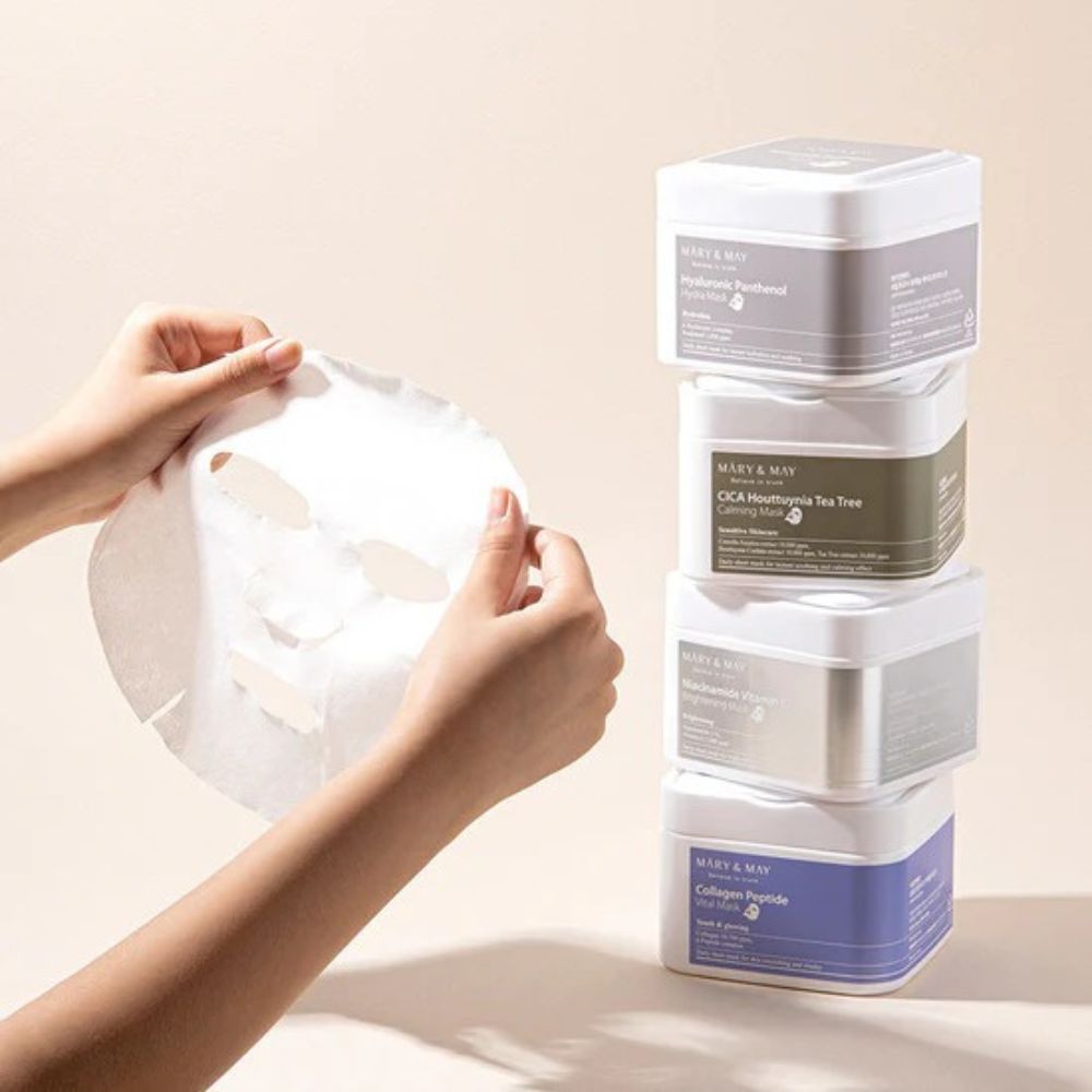 mary & may niacinamide vitamin c brightening mask 400gr - 4