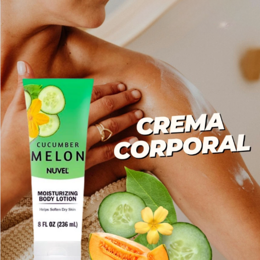 nuvel crema corporal hidratante cucumber melon 236ml - 2
