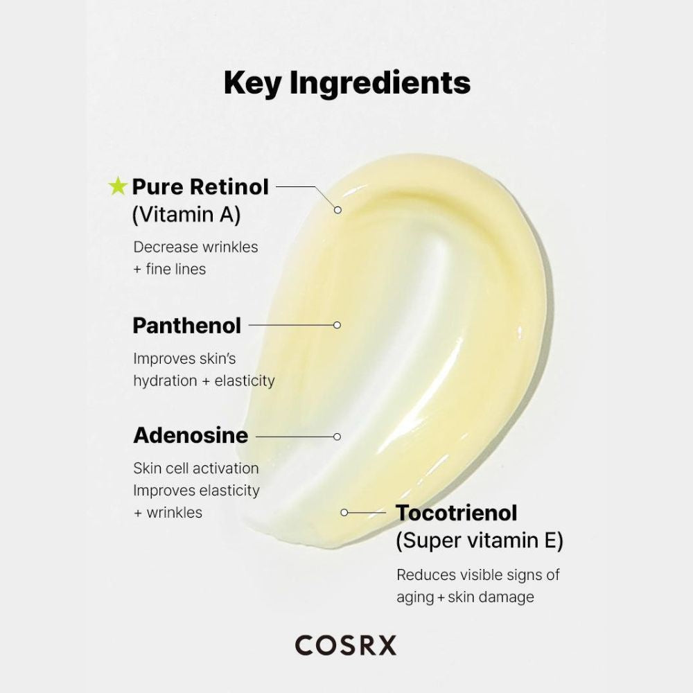 cosrx the retinol 0.1 cream super vitamin e + panthenol 20ml - 2