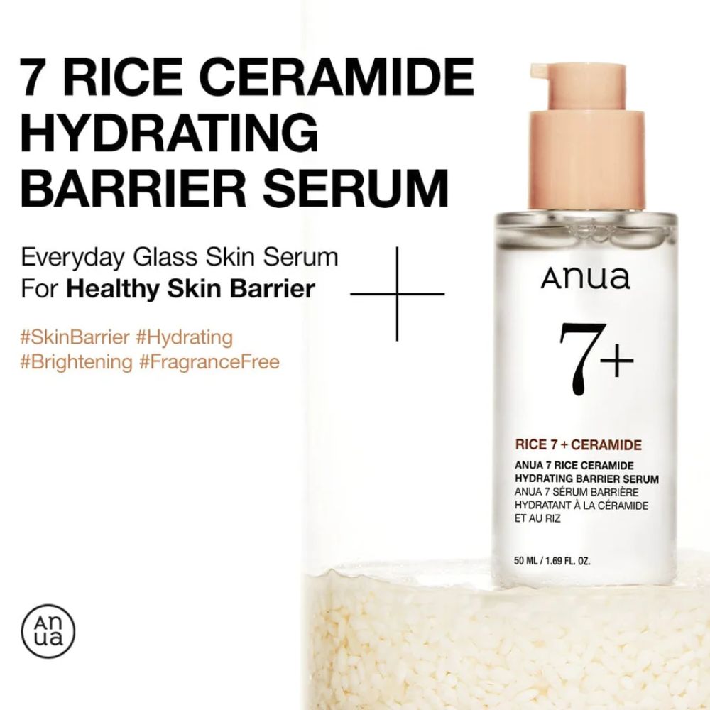 anua 7+ rice 7 + ceramide hidrating barrier serum 50ml - 3