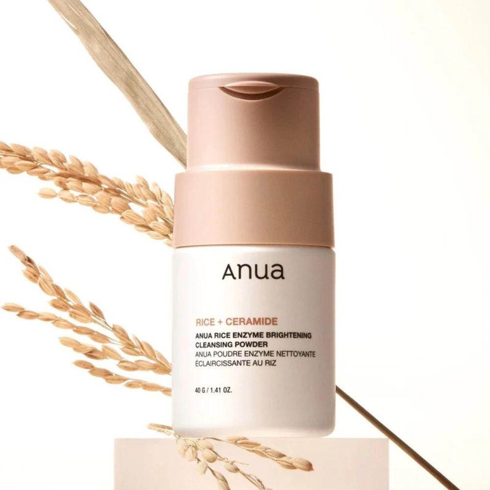 anua rice + ceramide enzyme brightening cleansing powder 40g - 2