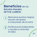 bacc bandas nasales limpieza profunda detox carbón piel gras - 3