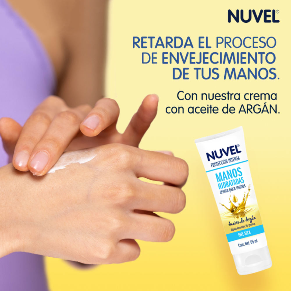 nuvel crema para manos protección intensa aceite de argán "p - 2