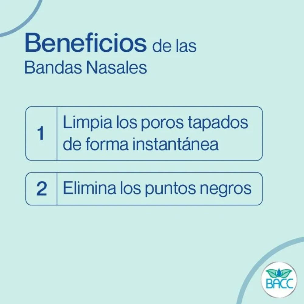 bacc bandas nasales limpieza profunda 5 piezas - 3