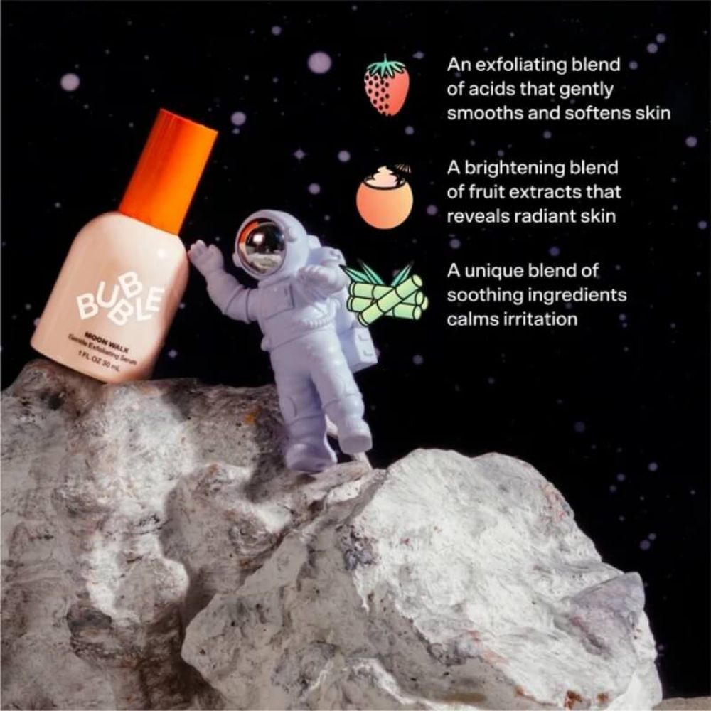 bubble moon walk gentle exfoliating serum step 2 treat 30ml - 3