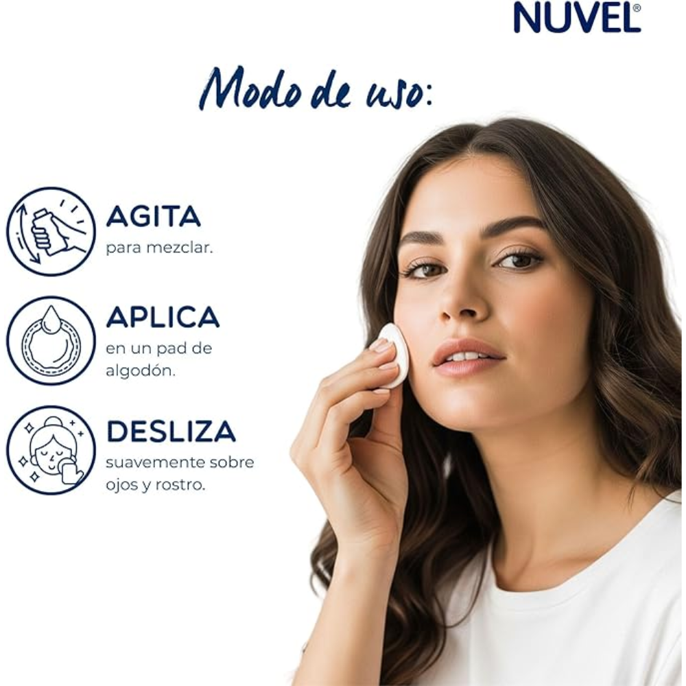 nuvel desmaquillante bifásico oil-free para piel mixta a gra - 3