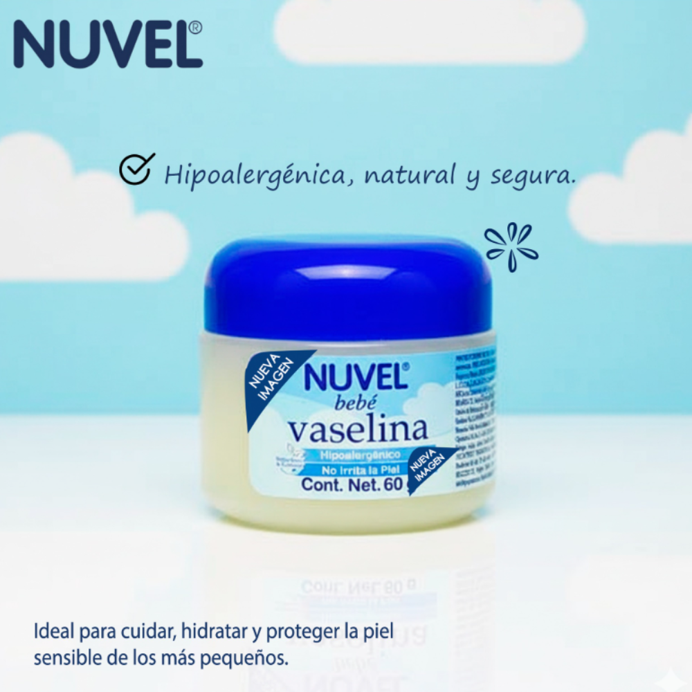 nuvel vaselina para bebé 60gr - 3