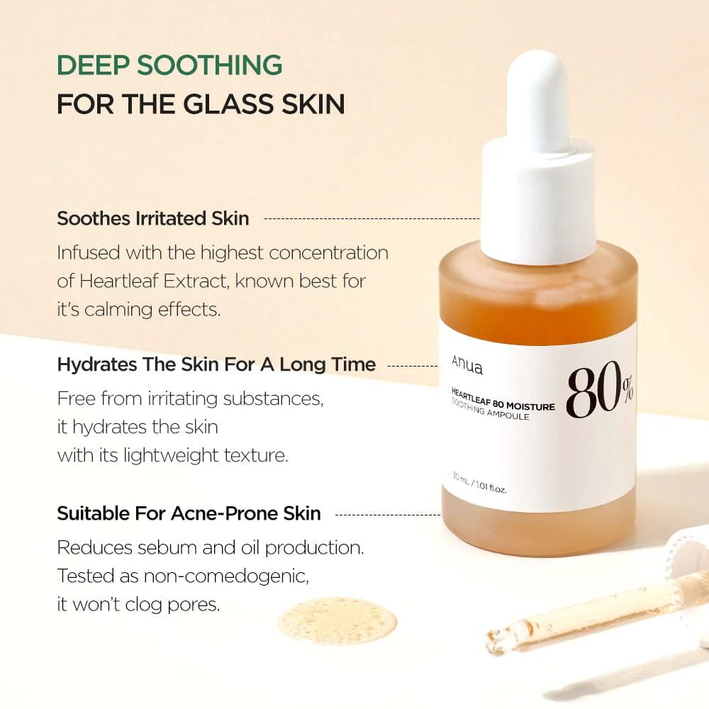 anua serum heartleaf 80 moisture soothing ampoule 80% 30ml - 3