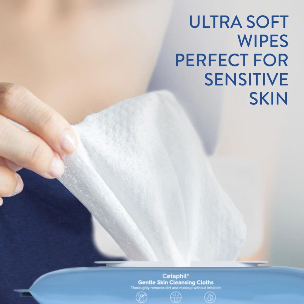 cetaphil gentle skin cleasing cloths sensitive skin 25 cloth - 2