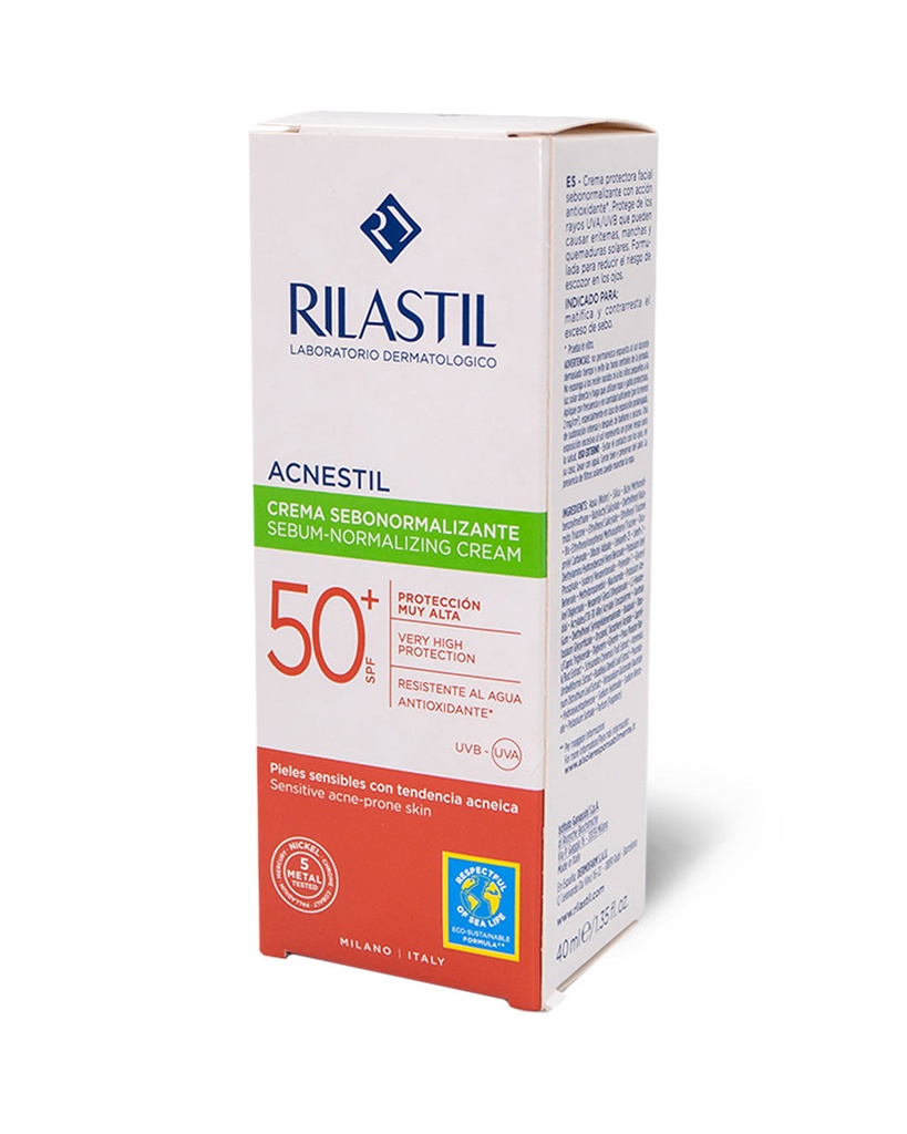 [8050444859513] Acnestil crema sebonormalizante FPS 50 40mL. Rilastil