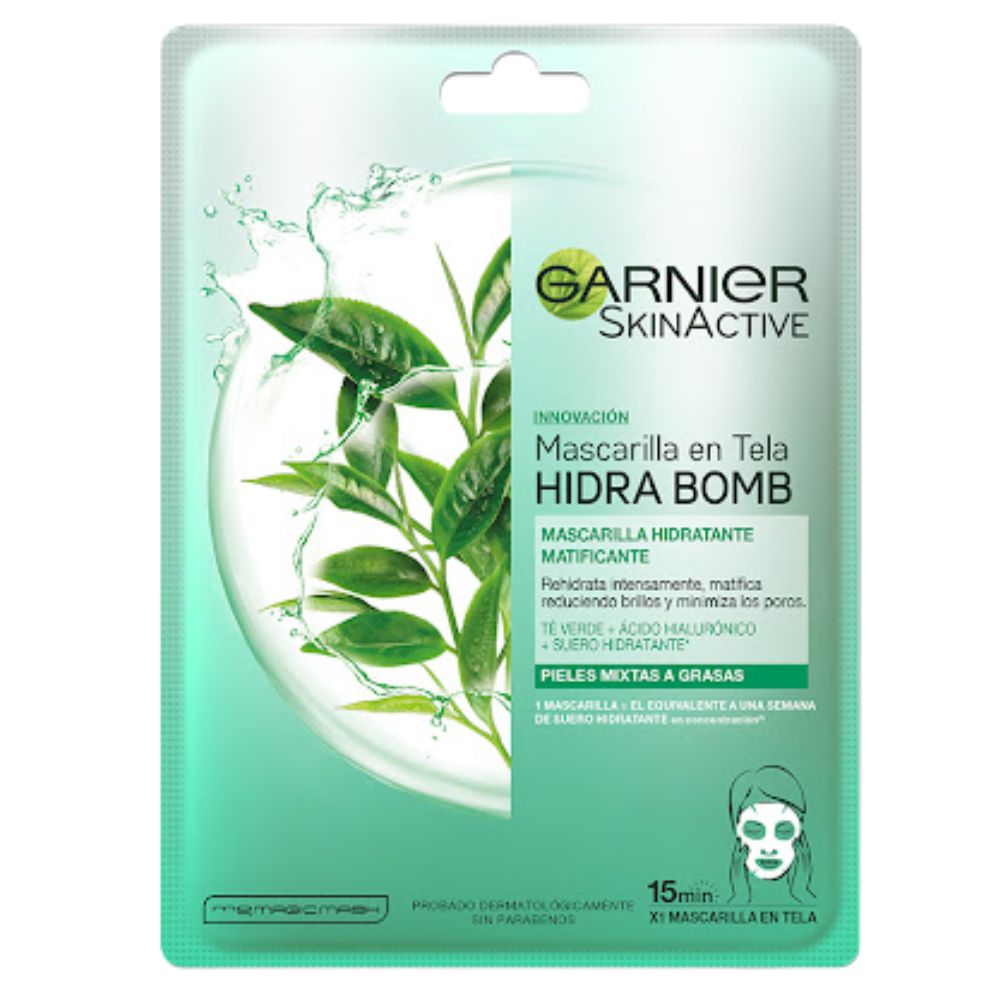 Mascarilla Facial Garnier SkinActive Te Verde Matificante 28gr