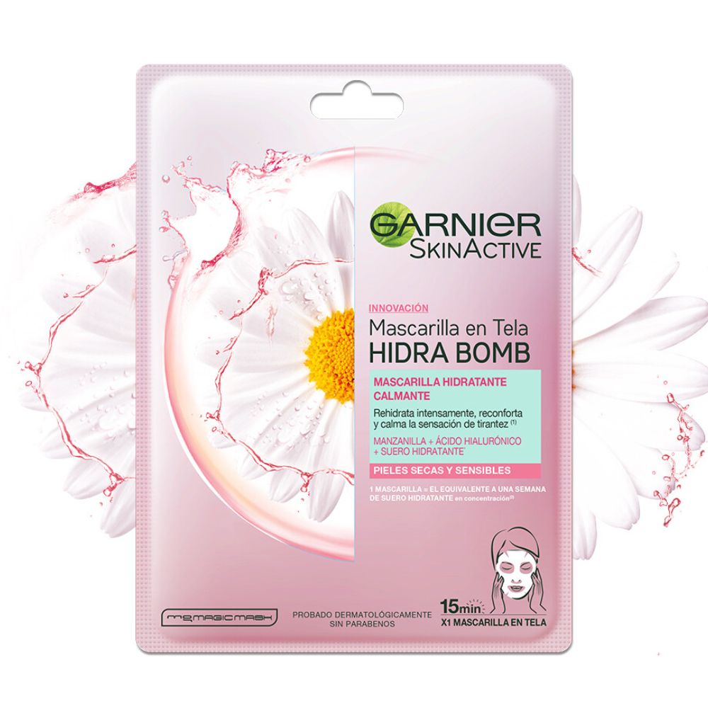 Mascarilla Facial Garnier SkinActive Camomila Calma 28gr