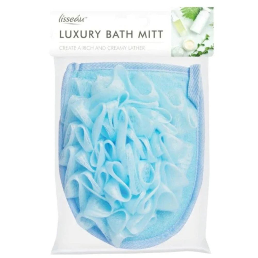 [913152] Lisseáu Luxury Bath Mitt Guante De Baño Azul