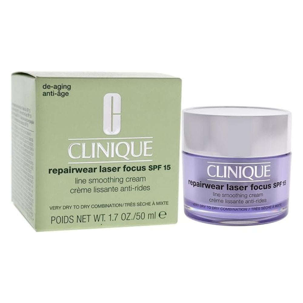 [0-6003-175] Clinique Repairwear Laser Focus SPF 15 Line Smooting Cream 1,2 Combination Tres Seche Á Mixte 50ml